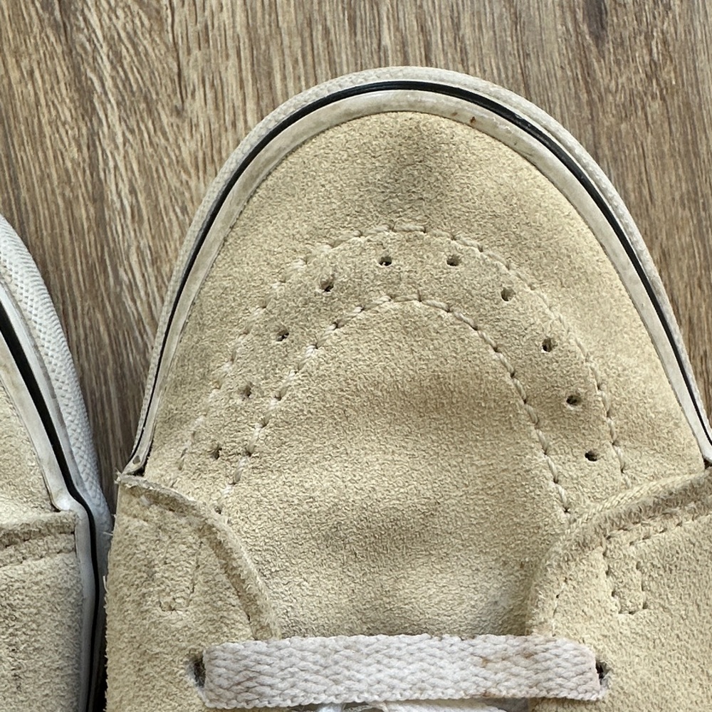Vans Cream and Gray High-Top Sneakers - Picture 4 of 12